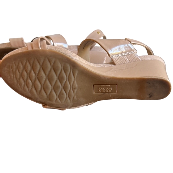🪻BOGO🪻 Jones New York "Betty" Faux Patent Leather Wedge Sandals Size‎ 9 M - Picture 11 of 14